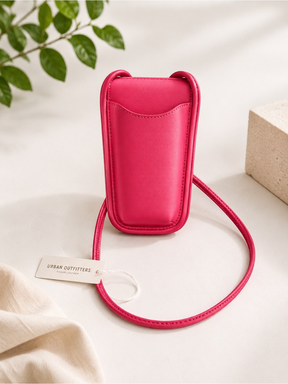Urban Outfitters‎ Vegan Leather Phone Crossbody Bag Hot Pink